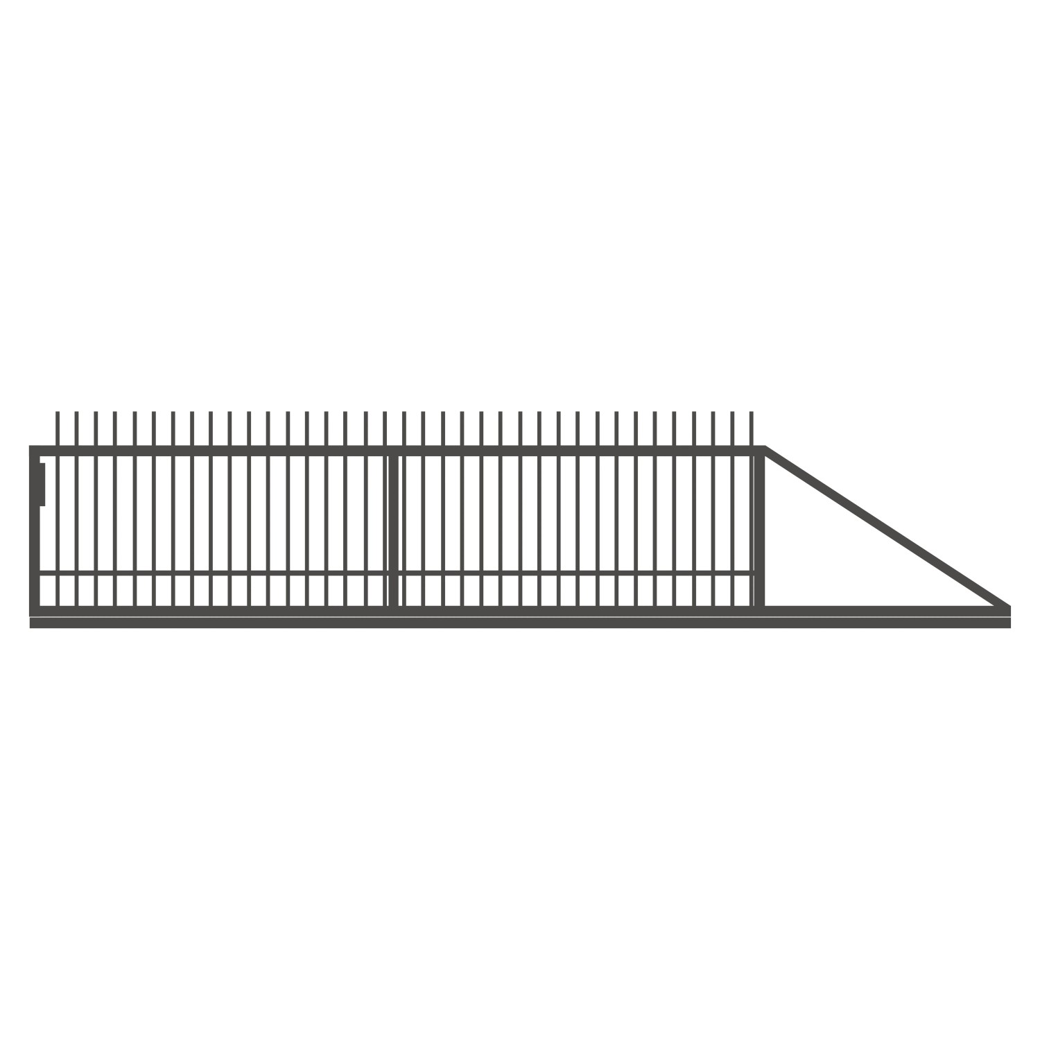 Jarmex Brama przesuwna Roma antracyt mat 400 x 145 cm