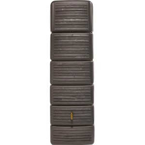 Zbiornik ścienny 4Rain Slim Wood Decor Darkwood 330 l z kranem, wygląd drewna.