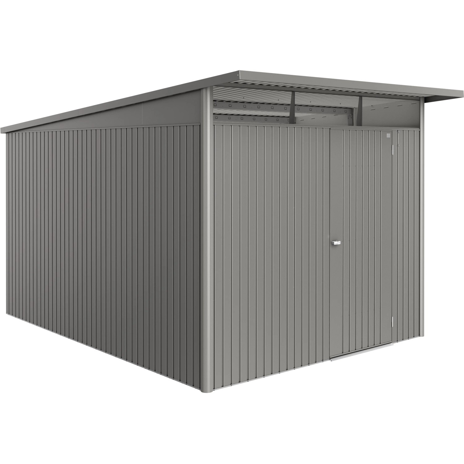 Biohort Domek metalowy AvantGarde ECO A8, drzwi standard, szary kwarc. metalik