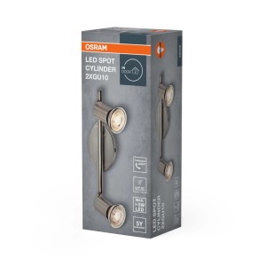 OSRAM Listwa świetlna SPOT CYLINDER 2xGU10 5W nikiel