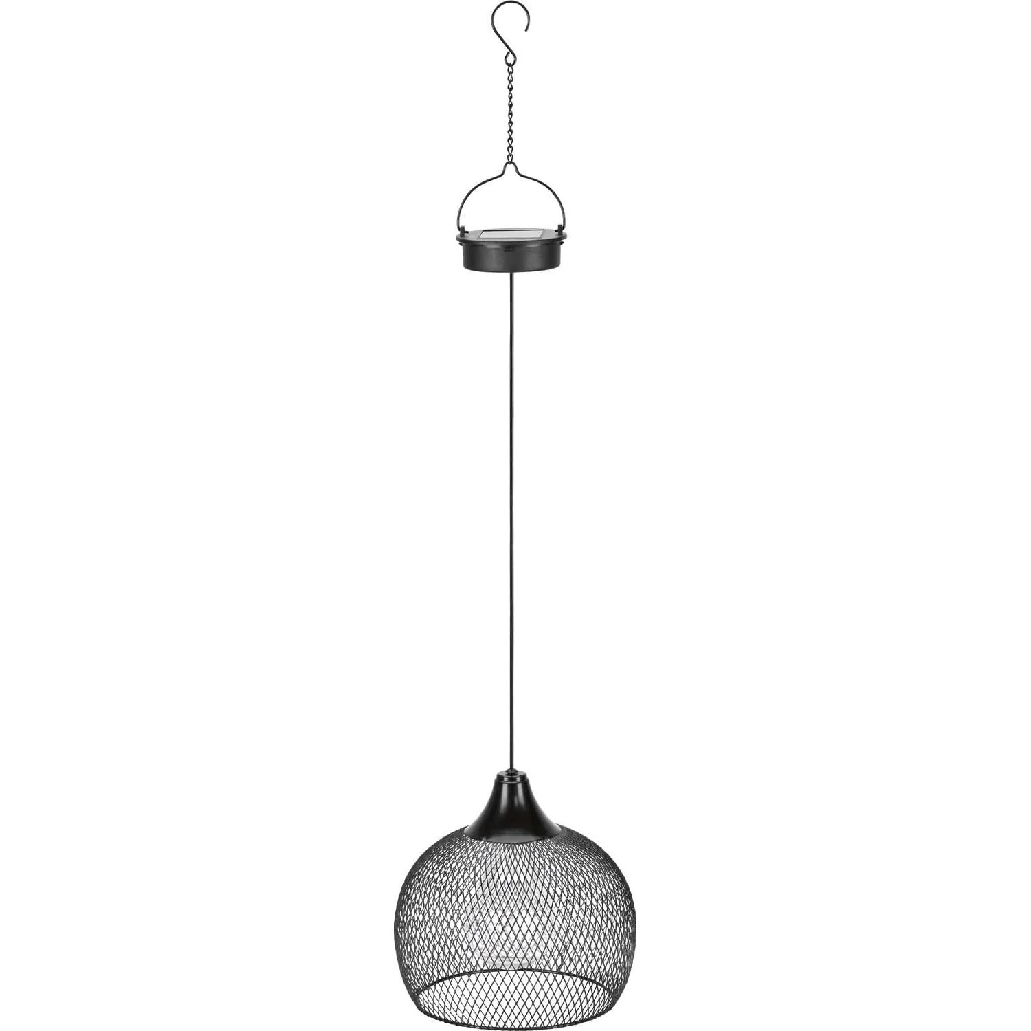 Lampa solarna wisząca OVADA ciepła biel 5LED IP44 czarna