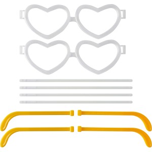 Świetliki GLOW STICKS 2 x okulary serca niebieskie
