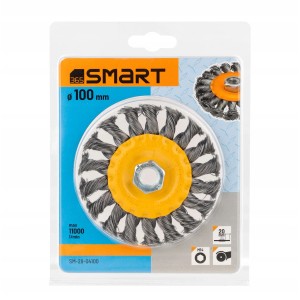 SMART365 Szczotka druciana tarczowa płaska 100 mm