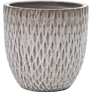 Szara osłonka t.b.t. z teksturowaną powierzchnią do użytku wewnątrz i na zewnątrz.