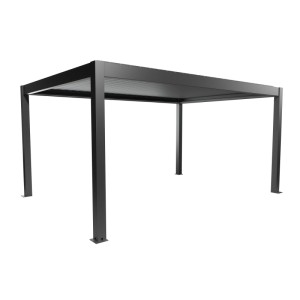 Biohort Pergola 5x3,5 m w kolorze ciemnoszary metalik, nowoczesne zadaszenie tarasu.
