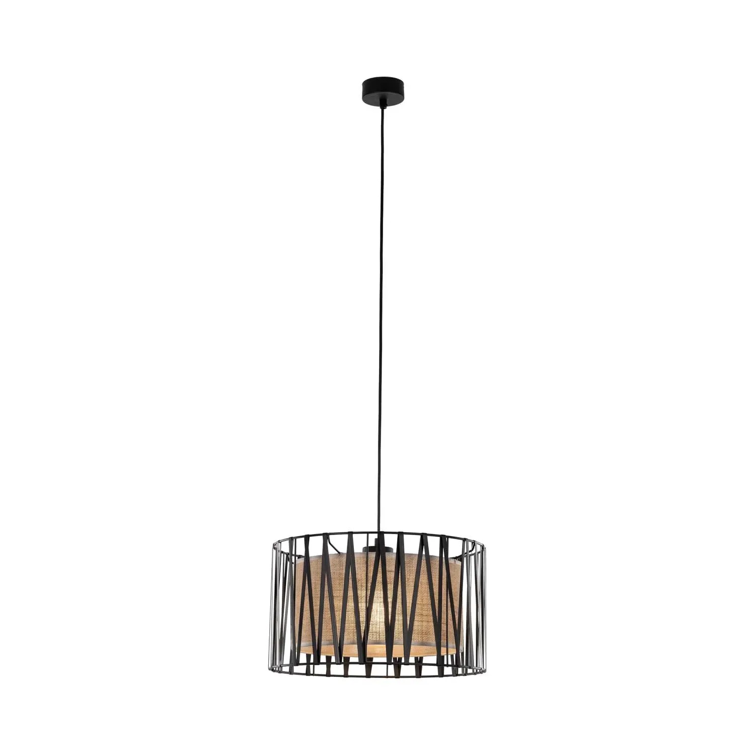 TK Lighting Lampa wisząca HARMONY NATURE 1xE27 15W kremowa