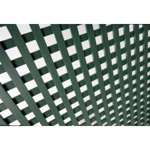 Zielona kratka do ogrodu i pergoli, wzór diagonalny.