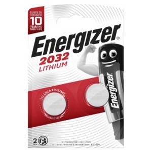 Bateria guzikowa litowa Energizer CR 2032, 2 sztuki.