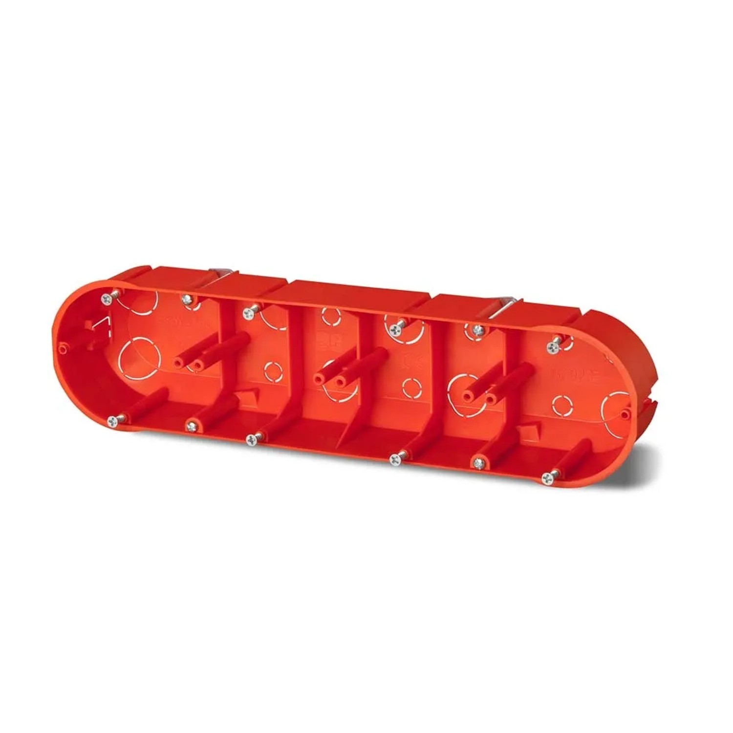 Elektro-Plast Puszka podtynkowa poczwórna 4 x 60 mm czerwona