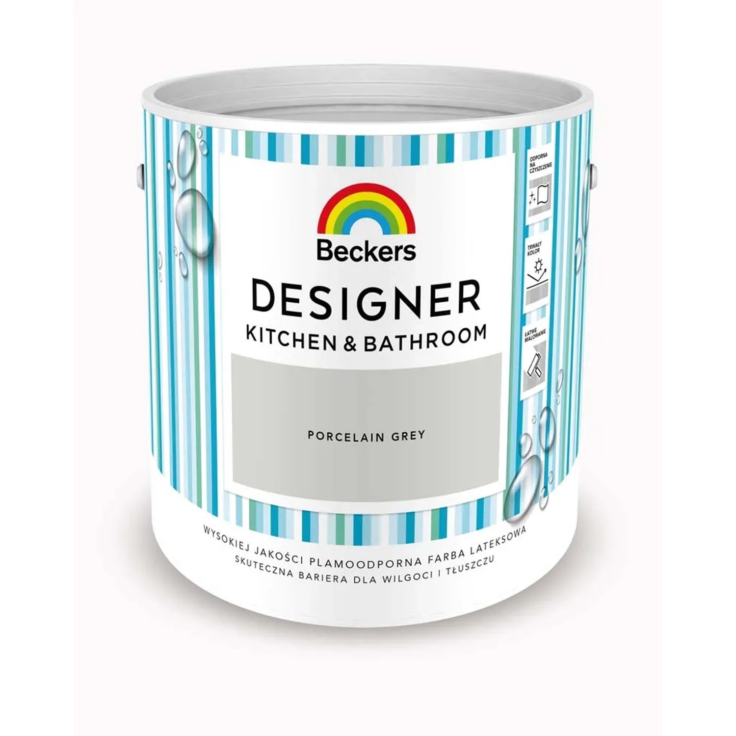 Farba Beckers Designer Kitchen&Bathroom Porcelain Grey 2,5 l