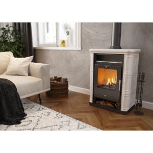 Nordflam Piec kominkowy Arta biała 85x60x39