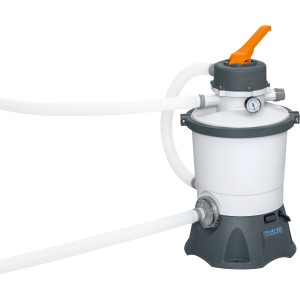 Pompa piaskowa Bestway 3.028 l/h, 85 W. System filtracji piaskowej z wężami i manometrem do basenów.