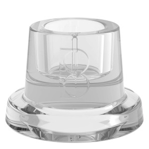 t.b.t. Szklany świecznik z przezroczystego szkła do nastrojowego oświetlenia.