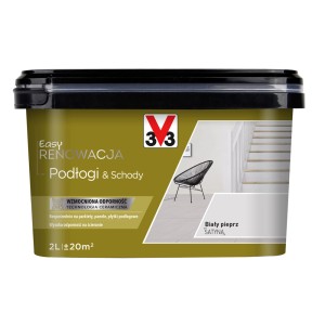 Wiadro farby do podłóg t.b.t., kolor biały, odpowiednia do parkietu, paneli i płytek.