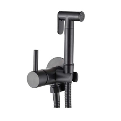 Invena Bateria bidetowa ścienna podtynkowa czarna