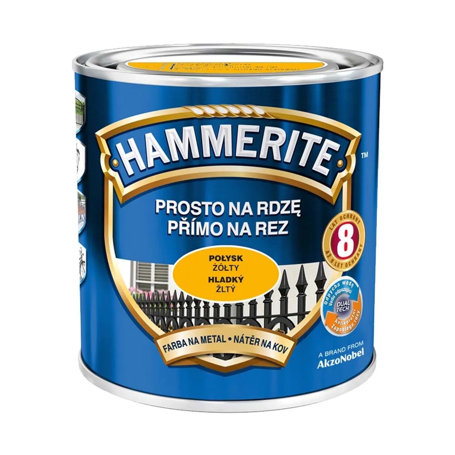 Hammerite Emalia antykorozyjna żółta połysk 700 ml