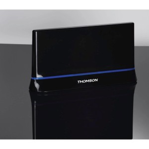 Czarna antena Thomson z niebieskim akcentem dla optymalnego odbioru.