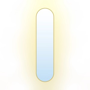 Lustro LED Pastille Złote Ciepłe 155x40