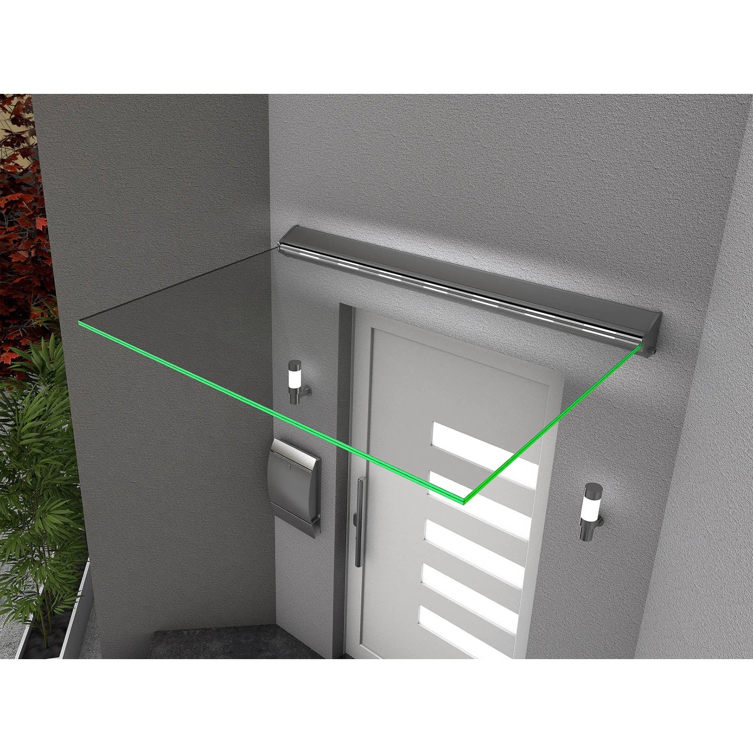 Gutta Zadaszenie HD LED Glas ALU szkło laminowane 160x100x13 cm
