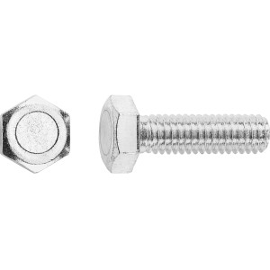 Śruba maszynowa LUX M6 x 30 mm, stal nierdzewna, pełny gwint, 50 sztuk