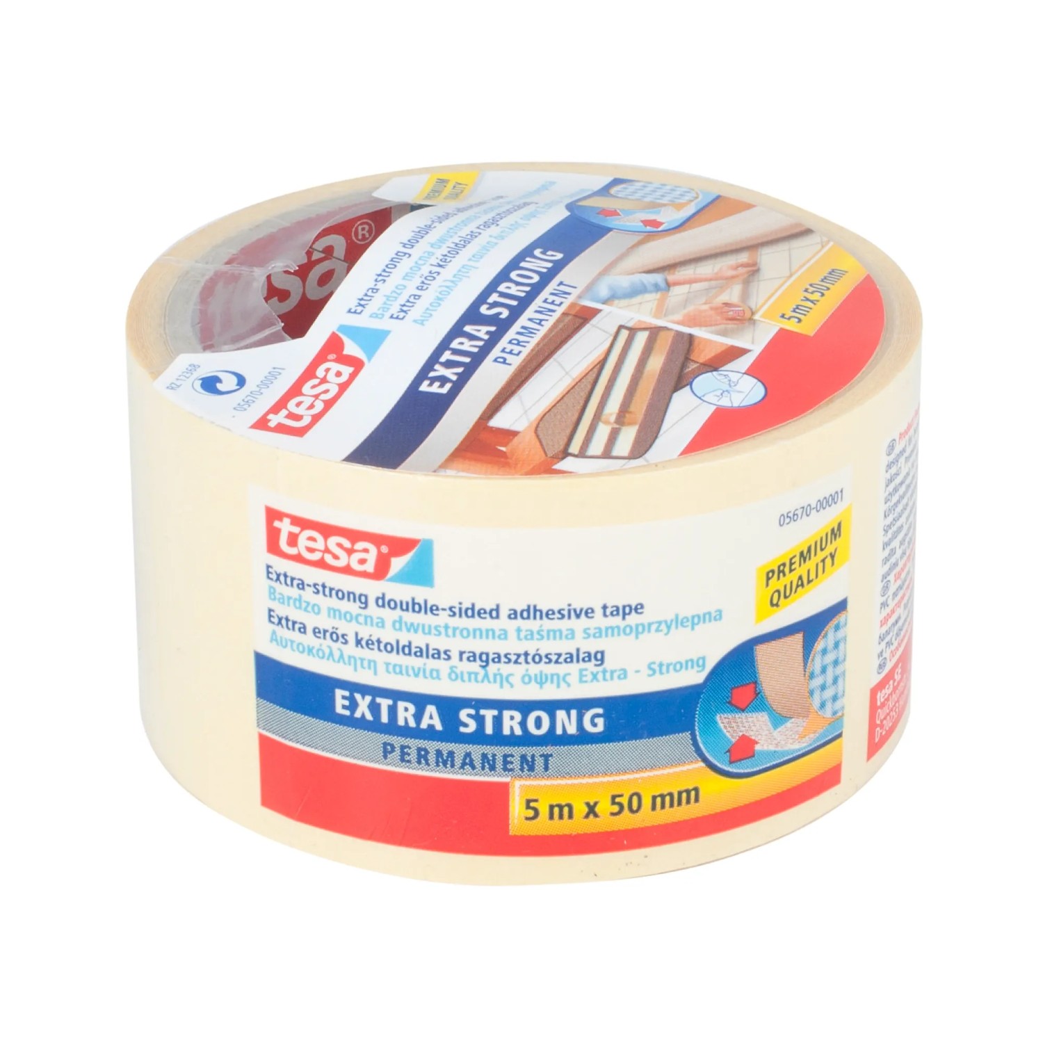 Tesa Taśma dwustronna Extra Strong 5 m x 50 mm