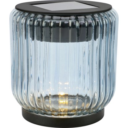 Lampa solarna stołowa mini szklana IP44 śr. 8 cm dymiona