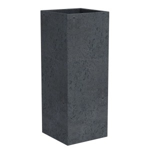 Scheurich C-Cube High doniczka, Ø 26 cm, Stony Black, kwadratowa.