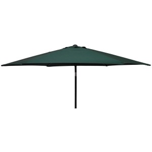 Zielony parasol balkonowy t.b.t. zapewniający optymalną ochronę przed słońcem na balkonie.