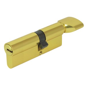 Złoty cylinder do drzwi t.b.t. dla zwiększenia bezpieczeństwa.