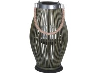 Latarnia bambusowa naturalna zielona 38 cm