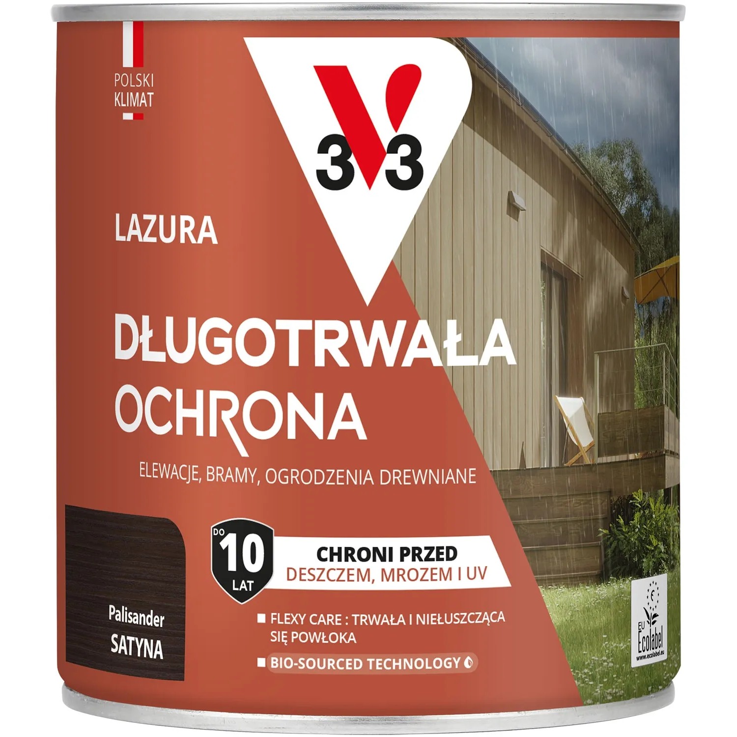 V33 Lazura długotrwała ochrona palisander 0,75L