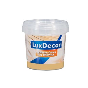 Szpachla do drewna LuxDecor w wiadrze, do prac murarskich i glazurniczych.