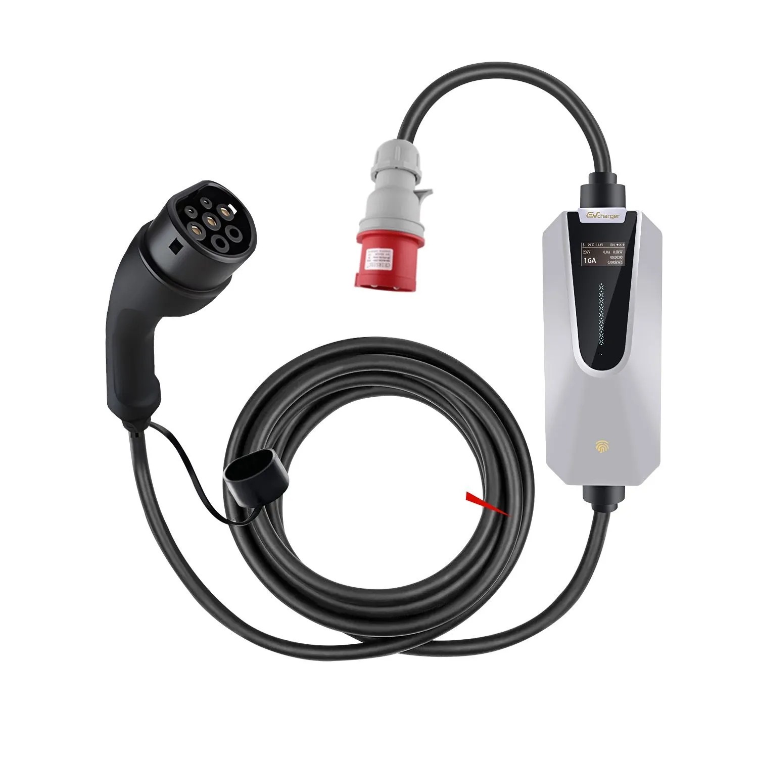 Junsun 11 kW z App 3 Phasig 6 m Typ 2 EV Ładowarka