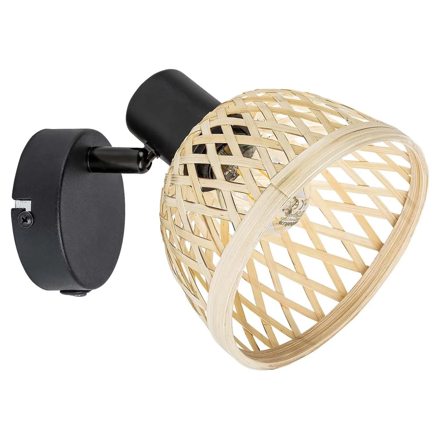 Rabalux Lampa RATTAN 1xE14 15W czarna