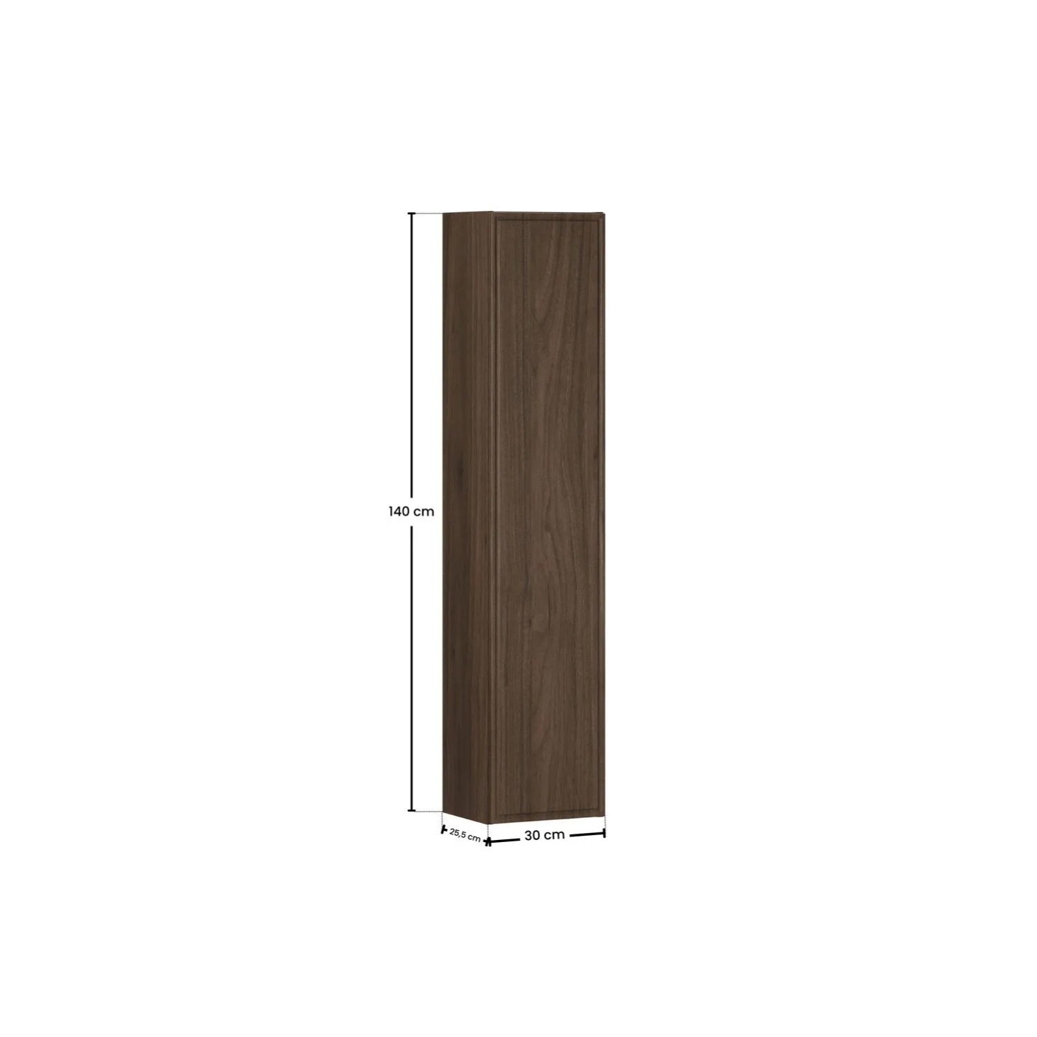 Slupek Terra orzech Villa 1D 140 cm 30x26x140_5