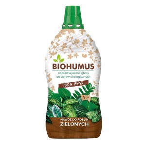Biohumus nawóz płynny do roślin doniczkowych i balkonowych, butelka 1 litr.
