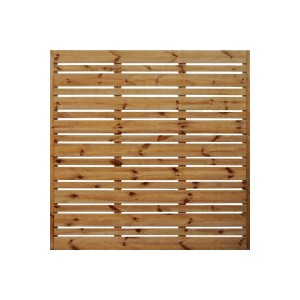 Drewniany panel ogrodzeniowy t.b.t. z lazurą do ogrodu.