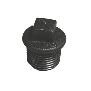 Czarny korek zaślepiający t.b.t. do instalacji grzewczych.