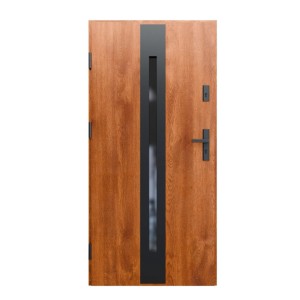 Drzwi zewnętrzne stalowe Aeris BL złoty dąb 90L