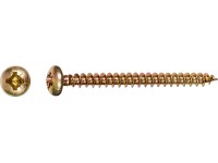 LUX-TOOLS Wkręt uniwersalny z łbem walec PZ Ø 5 mm x 30 mm ocynk żółty 15 szt