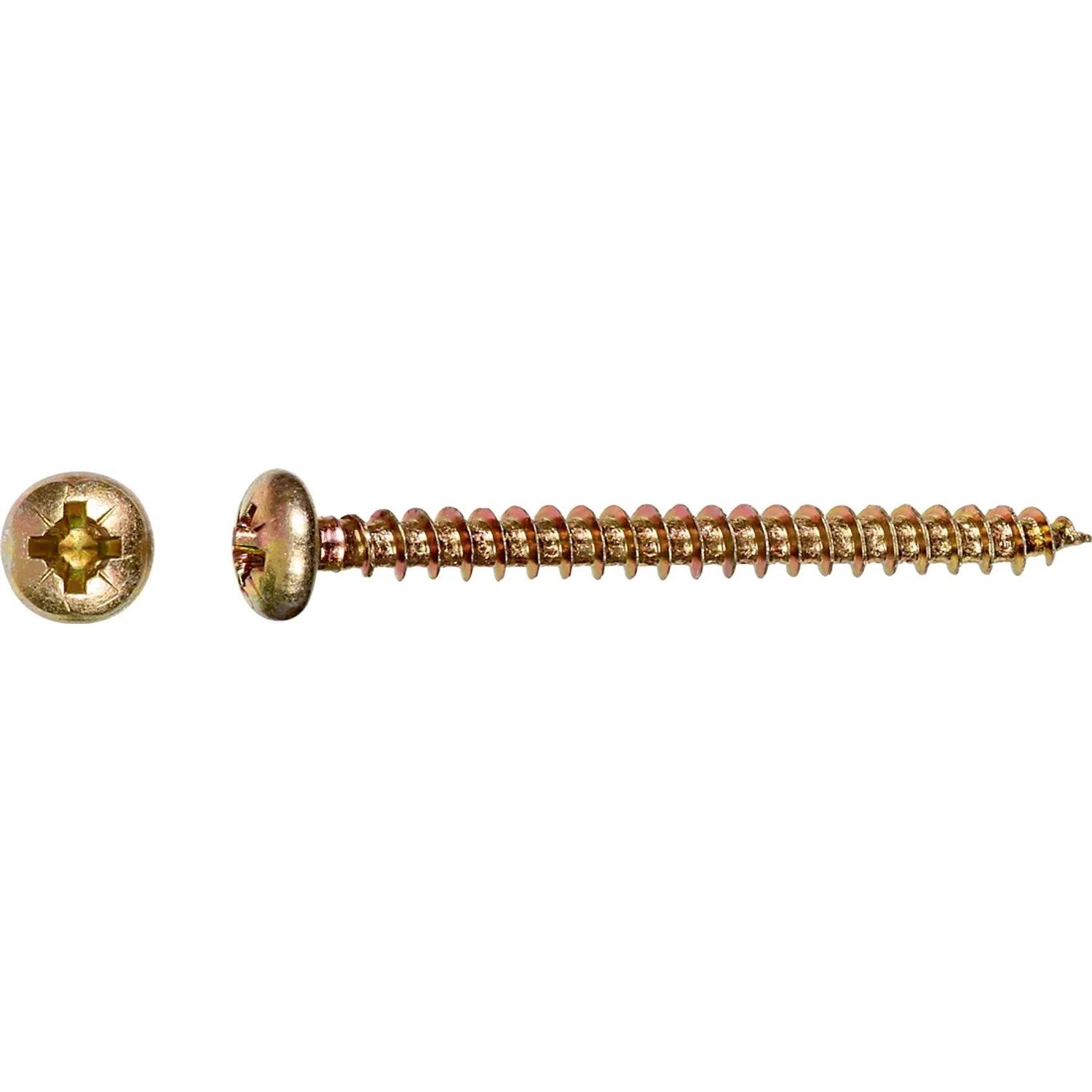 LUX-TOOLS Wkręt uniwersalny z łbem walec PZ Ø 5 mm x 30 mm ocynk żółty 15 szt