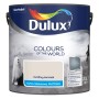 Farba do ścian Dulux „Mroźny Poranek”, lateksowa, matowa, 2,5L. Wiadro z farbą z motywem skandynawskiego krajobrazu.