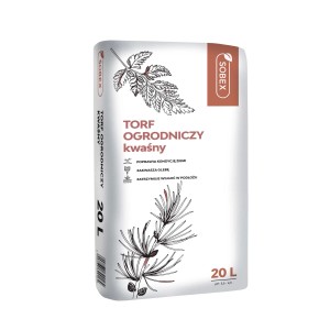 Worek torfu SOBEX, 20L, do poprawy gleby i zatrzymywania wody.