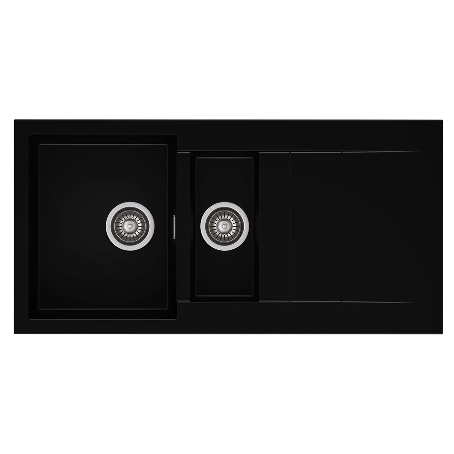 Axis Zlewozmywak Cascada 15 1,5-kom. czarny 100x50 cm