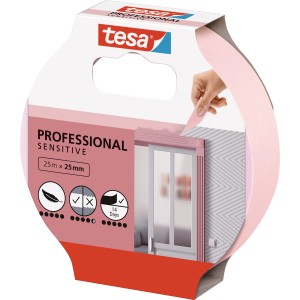 Tesa Professional Sensitive taśma malarska, 25 m x 25 mm, do delikatnych powierzchni.