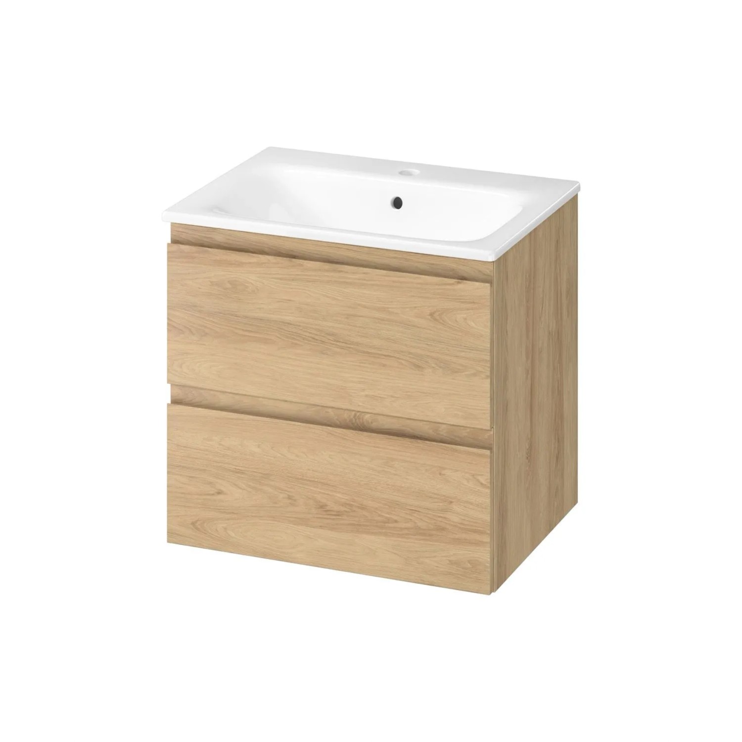 Cersanit Zestaw Moduo szafka z umywalką 60 dąb hikora 57 x 59,4 x 45