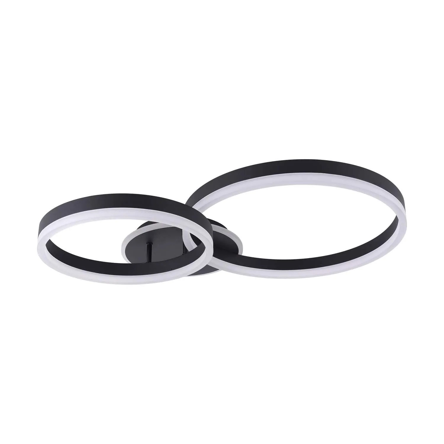 Struhm Plafon trzy koła NOLAN LED BLACK 3C 38W 4100K 1640lm 65x50cm czarny
