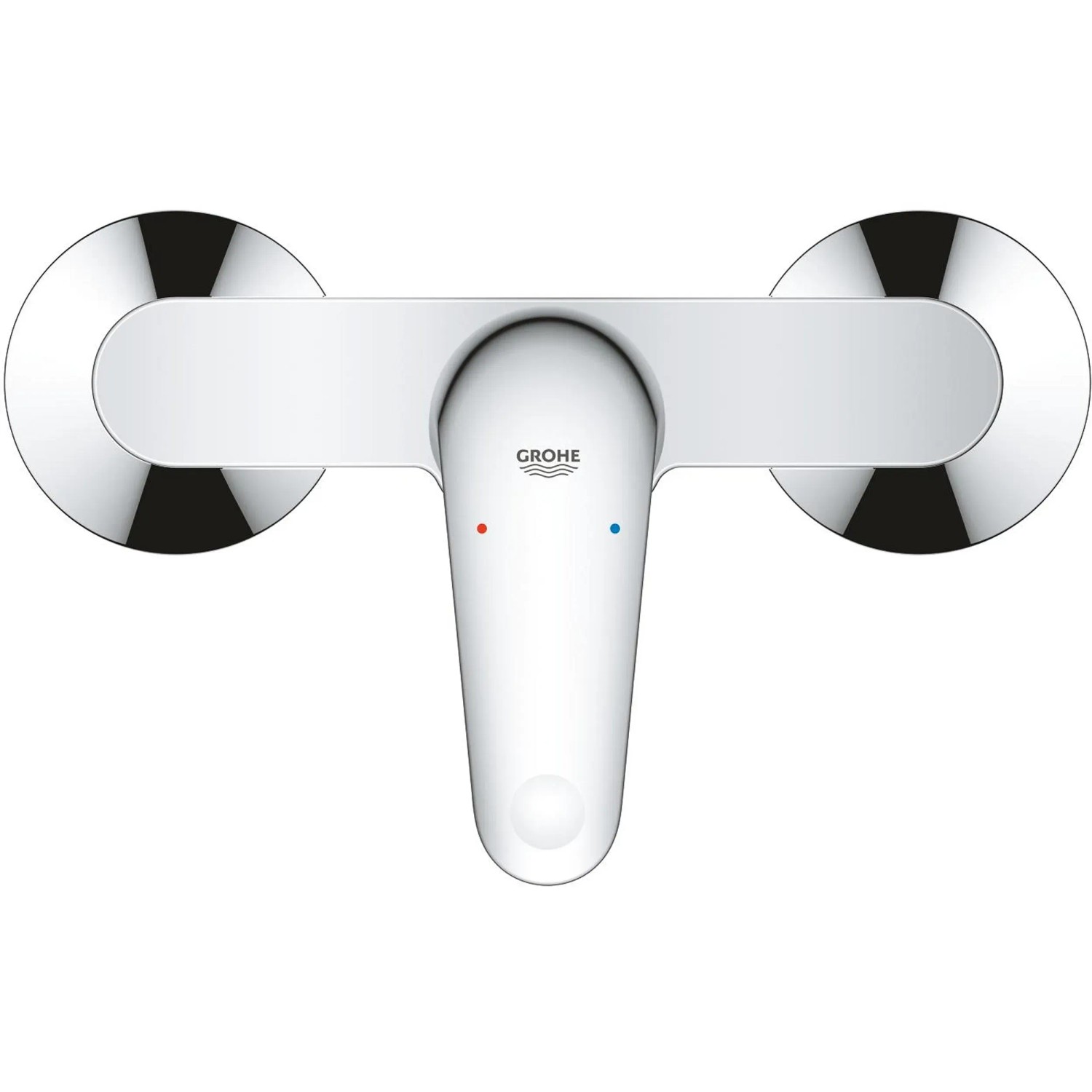 Bateria prysznicowa Grohe Swift jednouchwytowa, chromowana, widok z góry.