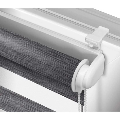 Mini roleta SMART SILVALIN Dzień/noc szara 83 cm x 140 cm