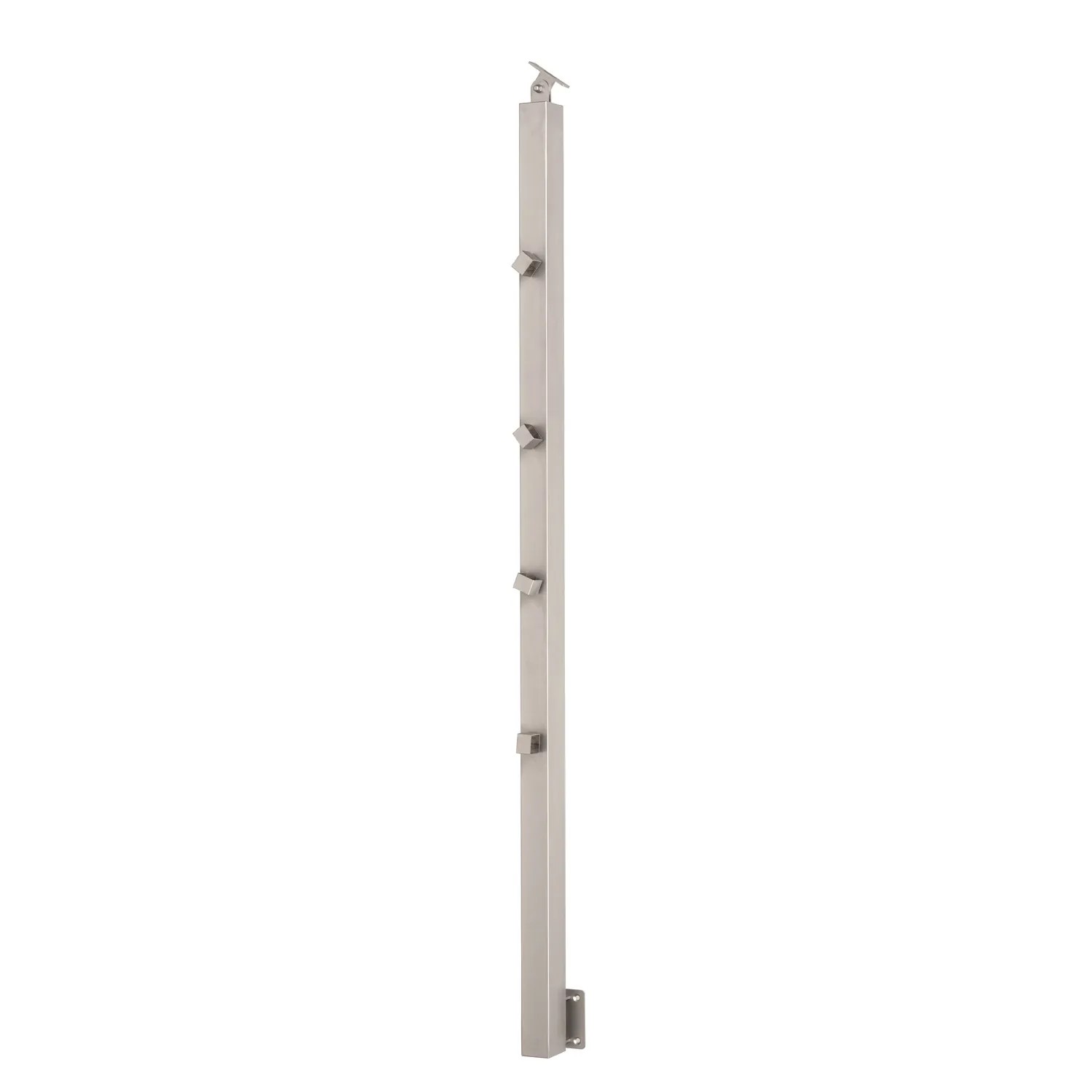 Kornik Słup prostokątny pionowy z przelotkami stal nierdzewna 1200 mm inox
